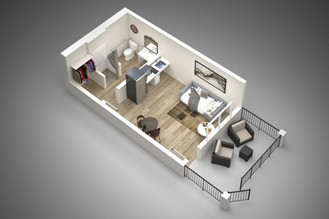 Studio 1 bath H at Presidio Palms Apartments, Arizona